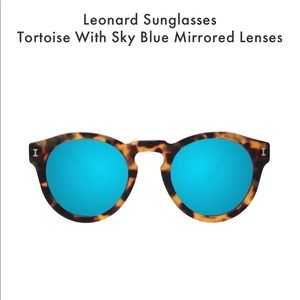 Illesteva Leonard tortoise blue sunglasses